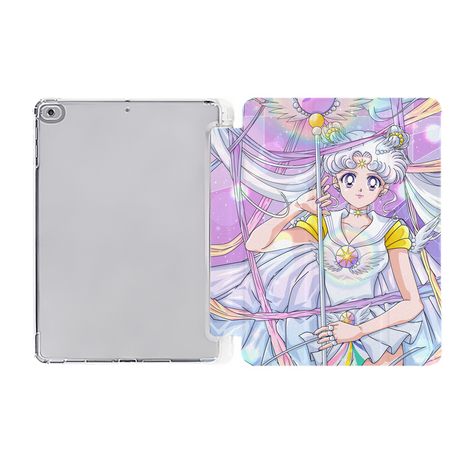 （画像用） 美少女戦士セーラームーン Sailor Moon IPad ケース ペン収納付き 三つ折りスタンド PUレザー×シリコン 対応機種9.5/10.5/10.9インチ